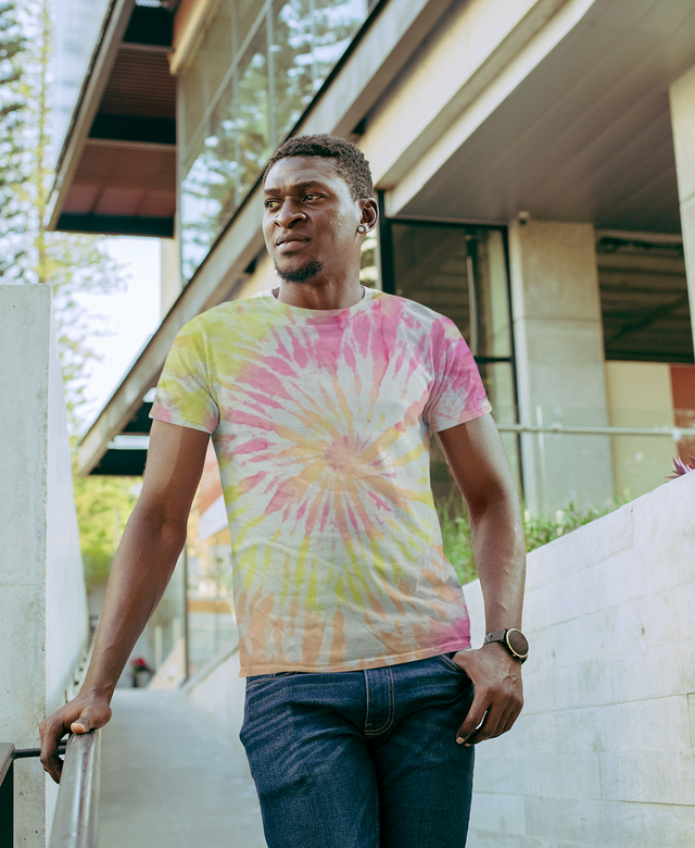 Champagne Tie Dye Mens T-Shirt